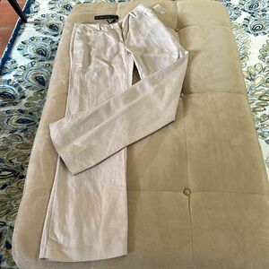 NWT Willi Smith linen wide leg tan pants Slacks sz 2